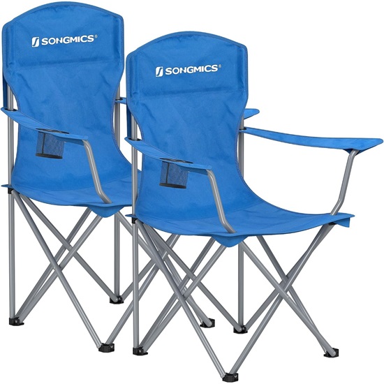 Songmics Camping Chair Set of 2 Blue 54x86x97cm (GCB08BU) (SNGGCB08BU)