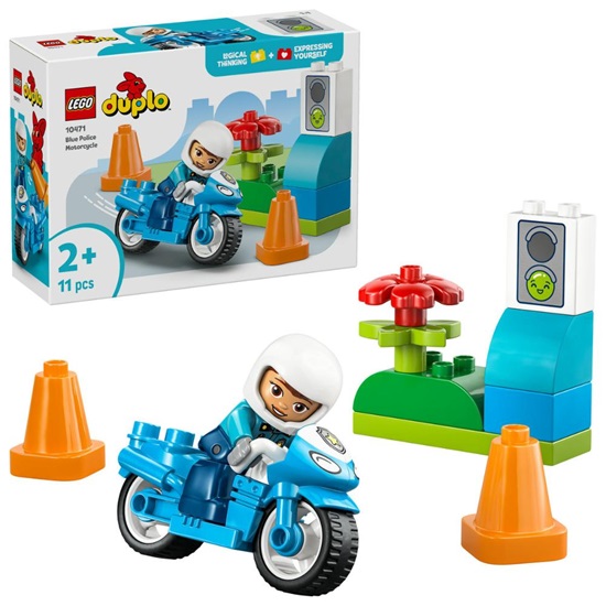 Lego Duplo Town Blue Police Motorcycle (10471) (LGO10471)-LGO10471