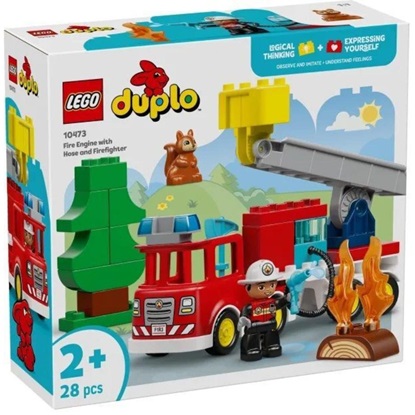 Lego Duplo Town Fire Engine With Hose And Firefighter (10473) (LGO10473)-LGO10473