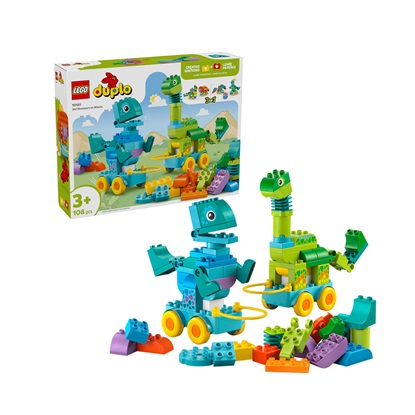 Lego Duplo Town Dinos on Wheels 3-in-1 Set (10451) (LGO10451)-LGO10451