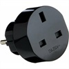 BRENNENSTUHL Travel Adapter for German Schuko Sockets with UK Type G Input 13A Black (1508530) (BNN1508530)