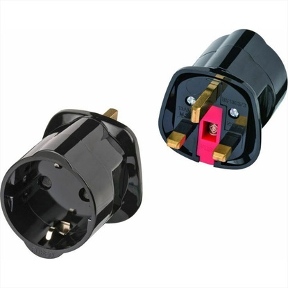 Εικόνα της BRENNENSTUHL Travel Adapter for UK Sockets with German Schuko Input 13A Black (1508533) (BNN1508533)