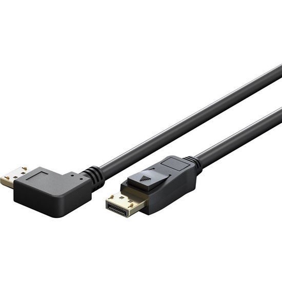 Goobay DisplayPort 2.0/2.1 Cable, Angled 90°, 3m, 54 Gbit/s, 8K@144Hz (77054) (GOB77054)