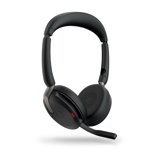 JABRA Evolve2 65 Flex Wireless Stereo Headset UC USB-A Link 380a with Wireless Charging Pad Black (26699-989-989) (JAB26699-989-989)