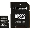 INTENSO microSDXC Card 512GB Class 10 UHS-I Professional with Adapter (3433493) (INTE3433493)
