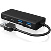 ICY BOX 4-Port Hub USB 3.0 Type-A Host 2x USB-C 2x USB-A Aluminium Black (IB-HUB1426-U3) (RSCIB-HUB1426-U3)