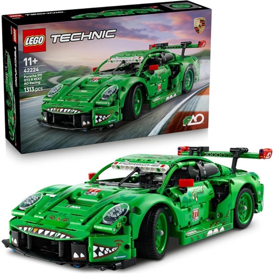 Lego Technic Porsche 911 Gt3 R Rexy Ao Racing Race Car (42224) (LGO42224)-LGO42224