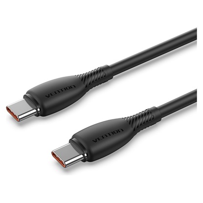 Εικόνα της VENTION USB 2.0 C Male to C Male 5A Cable 2M Black Flexible PVC Type (TRWBH) (VENTRWBH)