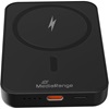 MediaRange Magnetic Wireless Power Bank 5,000mAh, N52 Magnets and LED Power Indicator, USB-C Power Delivery® enabled, Black (MRMA760)