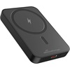 MediaRange Magnetic Wireless Power Bank 5,000mAh, N52 Magnets and LED Power Indicator, USB-C Power Delivery® enabled, Black (MRMA760)