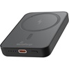 MediaRange Magnetic Wireless Power Bank 5,000mAh, N52 Magnets and LED Power Indicator, USB-C Power Delivery® enabled, Black (MRMA760)