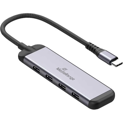 Εικόνα της MediaRange 4-Port USB-C® Hub Silver (MRCS512)
