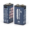 MEDIARANGE Rechargeable USB-C Li-Ion Batteries 9V E-Block 340mAh (2-Pack) (MRBAT167) (MRBAT167)
