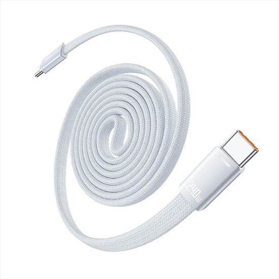 VENTION Flat USB 2.0 C Male to C Male 5A Magnetic Cable 1M Silver Aluminum Alloy Type (TSBIF) (VENTSBIF)