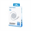 VENTION Flat USB 2.0 C Male to C Male 5A Magnetic Cable 1M Silver Aluminum Alloy Type (TSBIF) (VENTSBIF)